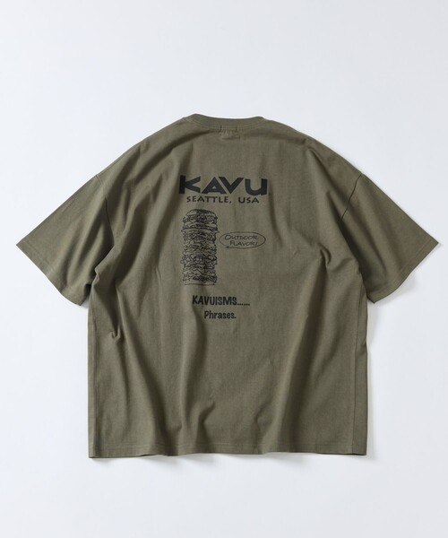 FREAK'S STORE（フリークスストア）の「限定展開 KAVU×FREAK'S STORE/カブー 別注 ビッグシルエット バックプリントTシャツ/Burger（Tシャツ/カットソー・メンズ・ホワイト/ブラック/グレイッシュベージュ/オリーブ/ピンク・SMALL/MEDIUM/LARGE）」の17枚目の写真