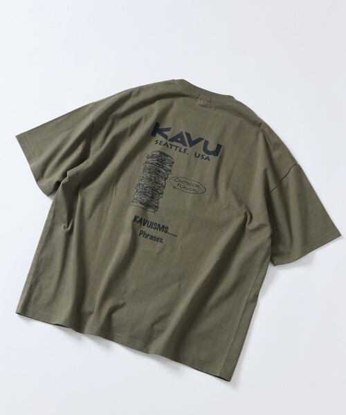 FREAK'S STORE（フリークスストア）の「限定展開 KAVU×FREAK'S STORE/カブー 別注 ビッグシルエット バックプリントTシャツ/Burger（Tシャツ/カットソー・メンズ・ホワイト/ブラック/グレイッシュベージュ/オリーブ/ピンク・SMALL/MEDIUM/LARGE）」の18枚目の写真