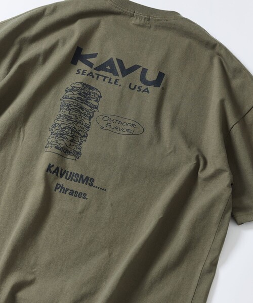 FREAK'S STORE（フリークスストア）の「限定展開 KAVU×FREAK'S STORE/カブー 別注 ビッグシルエット バックプリントTシャツ/Burger（Tシャツ/カットソー・メンズ・ホワイト/ブラック/グレイッシュベージュ/オリーブ/ピンク・SMALL/MEDIUM/LARGE）」の19枚目の写真
