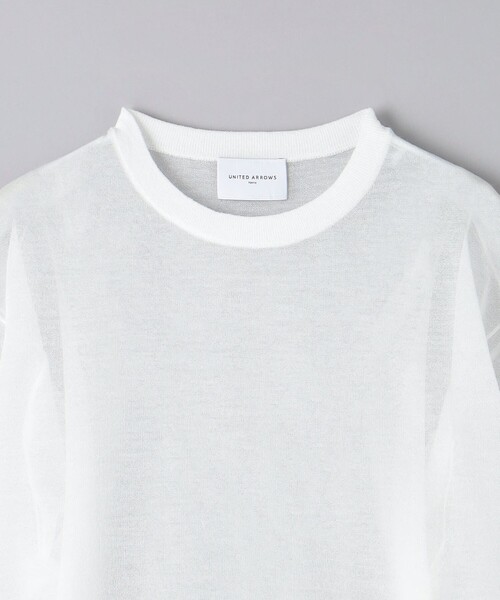 UNITED ARROWS アンゴラホワイト クルーネック セーター UNITED ARROWS アンゴラホワイト クルーネック セーター トップス