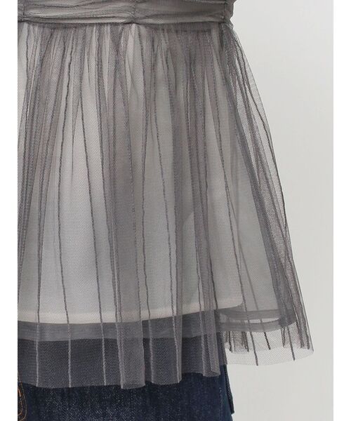 LAGUNAMOON（ラグナムーン）の「チュールキャミドッキングトップス（Tシャツ/カットソー・レディース・チャコールグレー/ブラック/ブラウン・FREE）」の13枚目の写真