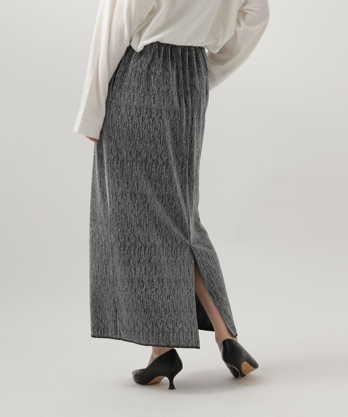 BAYFLOW（ベイフロー）の「ラメカットタイトスカート（スカート・レディース・シルバー/ブラック・FREE）」の6枚目の写真