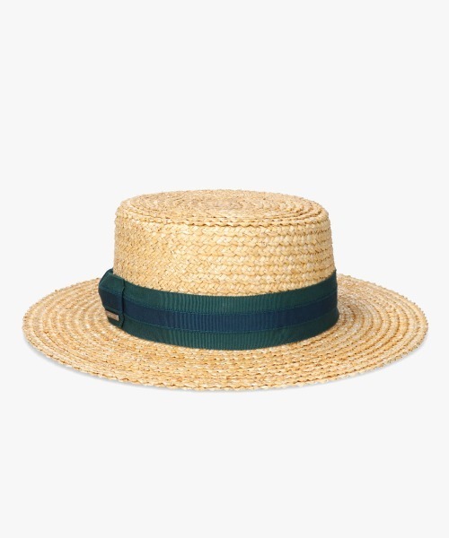 OVERRIDE(オーバーライド)の「OVERRIDE TOOTHED STRAW BOATER / オーバーライド(ハット・レディース・グリーン/ブラック・58cm)」の17枚目の写真