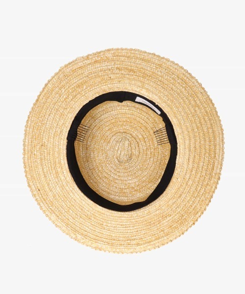 OVERRIDE(オーバーライド)の「OVERRIDE TOOTHED STRAW BOATER / オーバーライド(ハット・レディース・グリーン/ブラック・58cm)」の6枚目の写真