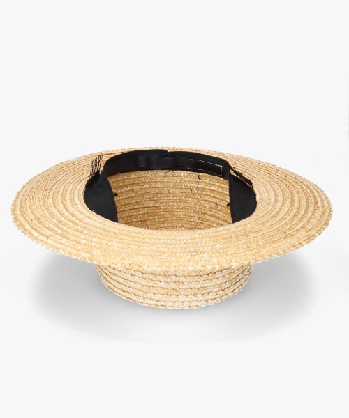 OVERRIDE(オーバーライド)の「OVERRIDE TOOTHED STRAW BOATER / オーバーライド(ハット・レディース・グリーン/ブラック・58cm)」の11枚目の写真