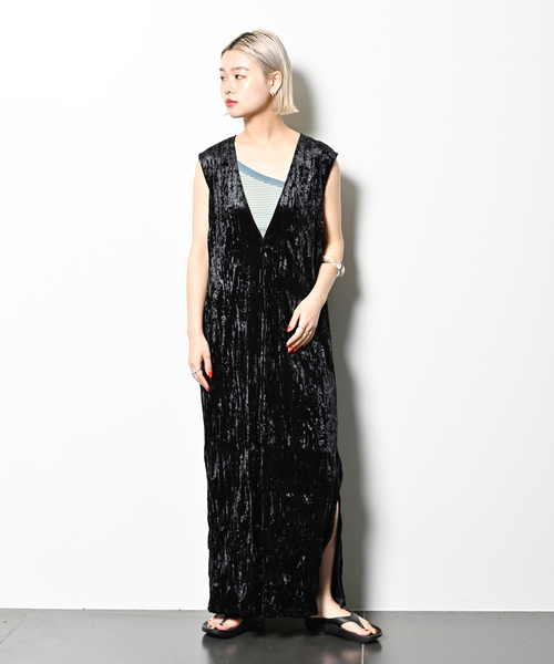 TIO　CRUSH VELVET LEAN DRESS：ワンピース CITYSHOP ワンピース CRUSH VELVET LEAN DRESS：ワンピース