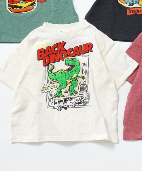 BREEZE(ブリーズ)の「サガラビックTシャツ(Tシャツ/カットソー・キッズ・オフホワイト/ピンク/グリーン/チャコール・110/100/90/80/140/130/120)」の2枚目の写真