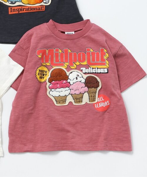 BREEZE(ブリーズ)の「サガラビックTシャツ(Tシャツ/カットソー・キッズ・オフホワイト/ピンク/グリーン/チャコール・110/100/90/80/140/130/120)」の4枚目の写真