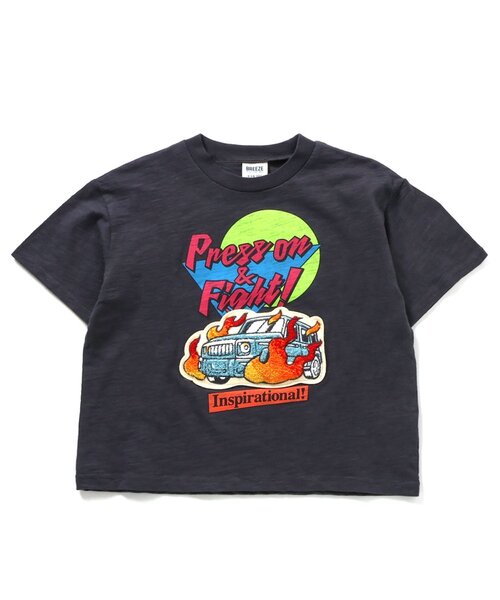 BREEZE(ブリーズ)の「サガラビックTシャツ(Tシャツ/カットソー・キッズ・オフホワイト/ピンク/グリーン/チャコール・110/100/90/80/140/130/120)」の5枚目の写真