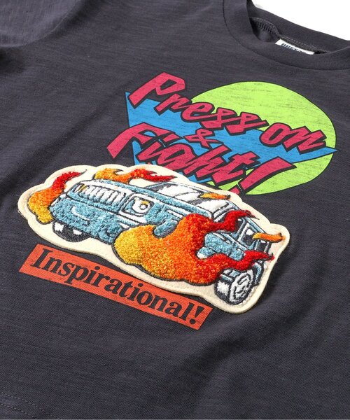 BREEZE(ブリーズ)の「サガラビックTシャツ(Tシャツ/カットソー・キッズ・オフホワイト/ピンク/グリーン/チャコール・110/100/90/80/140/130/120)」の11枚目の写真