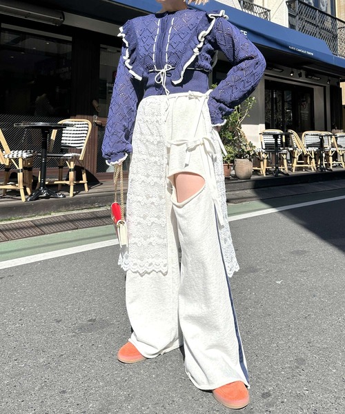 Alley by w closet(アリーバイダブルクローゼット)の「【Alley】レースエプロンスカート(スカート・レディース・オフホワイト・FREE)」の10枚目の写真