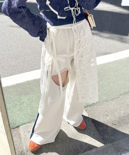 Alley by w closet(アリーバイダブルクローゼット)の「【Alley】レースエプロンスカート(スカート・レディース・オフホワイト・FREE)」の9枚目の写真