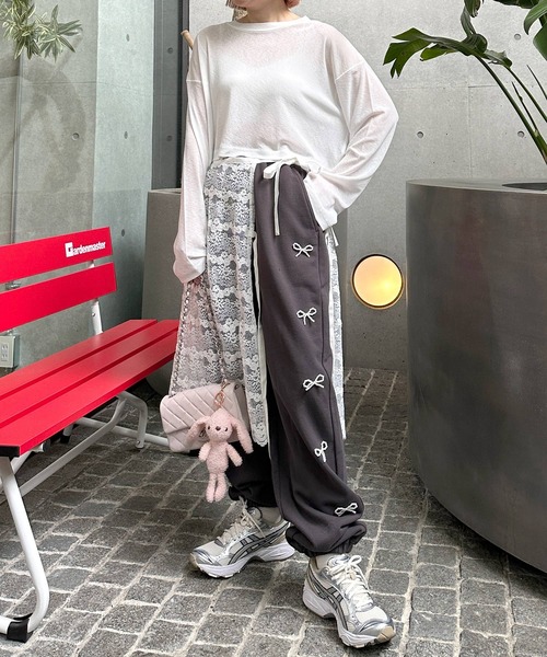 Alley by w closet(アリーバイダブルクローゼット)の「【Alley】レースエプロンスカート(スカート・レディース・オフホワイト・FREE)」の3枚目の写真