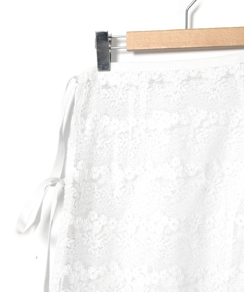 Alley by w closet(アリーバイダブルクローゼット)の「【Alley】レースエプロンスカート(スカート・レディース・オフホワイト・FREE)」の13枚目の写真