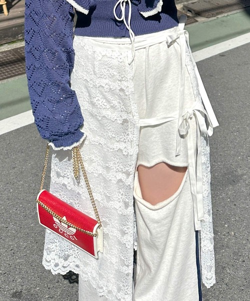 Alley by w closet(アリーバイダブルクローゼット)の「【Alley】レースエプロンスカート(スカート・レディース・オフホワイト・FREE)」の20枚目の写真