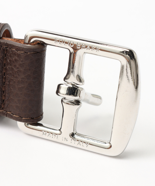 MAISON BOINET（メゾンボワネ）の「【MAISON BOINET / メゾンボワネ】バテイbuckle BELT（ベルト・メンズ・ブラウン/ブラック・XX-SMALL/8.5/9）」の5枚目の写真