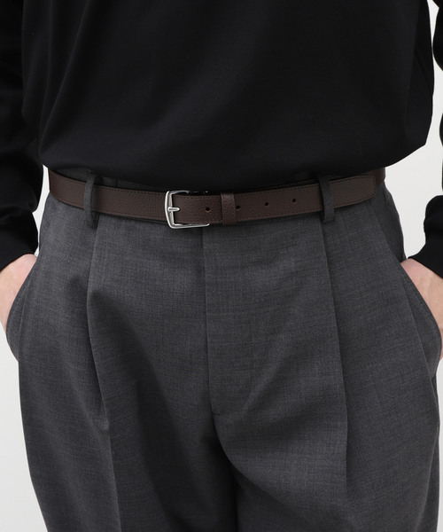 MAISON BOINET（メゾンボワネ）の「【MAISON BOINET / メゾンボワネ】バテイbuckle BELT（ベルト・メンズ・ブラウン/ブラック・XX-SMALL/8.5/9）」の12枚目の写真