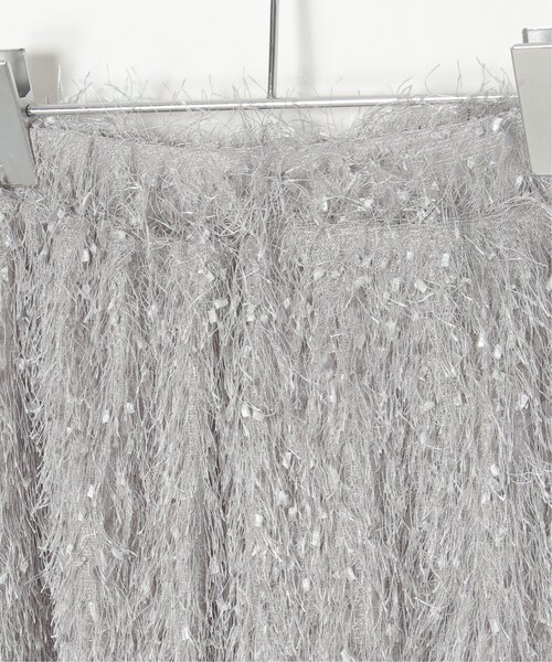 VENCEEXCHANGE（ヴァンスエクスチェンジ）の「カットフェザーIラインスカート（スカート・レディース・ブラック/オフホワイト/グレー・M）」の4枚目の写真