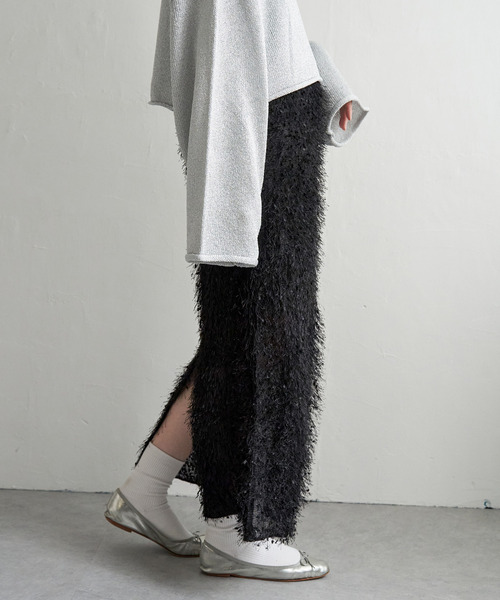 VENCEEXCHANGE（ヴァンスエクスチェンジ）の「カットフェザーIラインスカート（スカート・レディース・ブラック/オフホワイト/グレー・M）」の21枚目の写真