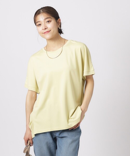 SHOO・LA・RUE(シューラルー)の「◆【UV/体型カバー】インもアウトも楽しめる とろみ 裾タックトップス(Tシャツ/カットソー・レディース・ホワイト/グリーン系/イエロー/ブラック/グレー系2/ブラック系2・00)」の19枚目の写真