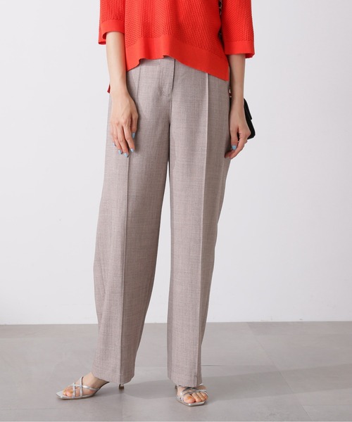 N.(N. Natural Beauty Basic)(エヌエヌナチュラルビューティーベーシック)の「◆【S Size Line】麻調ストレートパンツ(その他パンツ・レディース・ブラウン/ブラック・SMALL/MEDIUM)」の2枚目の写真