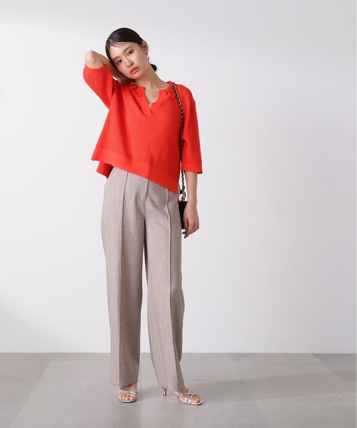 N.(N. Natural Beauty Basic)(エヌエヌナチュラルビューティーベーシック)の「◆【S Size Line】麻調ストレートパンツ(その他パンツ・レディース・ブラウン/ブラック・SMALL/MEDIUM)」の12枚目の写真