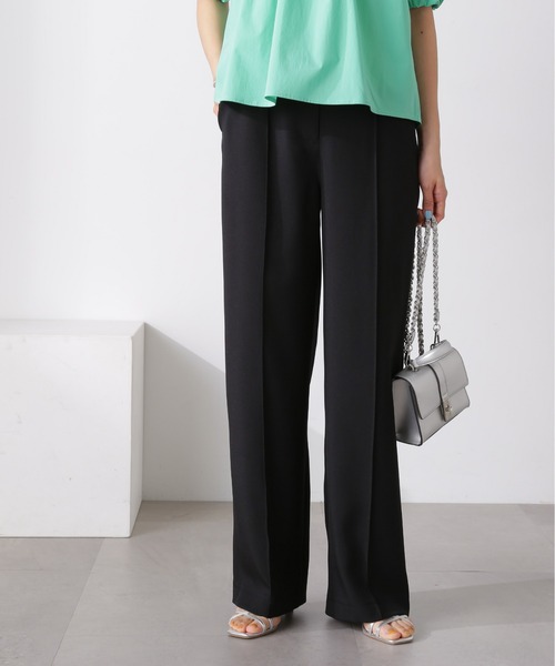 N.(N. Natural Beauty Basic)(エヌエヌナチュラルビューティーベーシック)の「◆【S Size Line】麻調ストレートパンツ(その他パンツ・レディース・ブラウン/ブラック・SMALL/MEDIUM)」の3枚目の写真