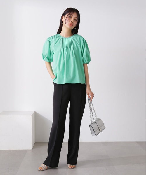 N.(N. Natural Beauty Basic)(エヌエヌナチュラルビューティーベーシック)の「◆【S Size Line】麻調ストレートパンツ(その他パンツ・レディース・ブラウン/ブラック・SMALL/MEDIUM)」の5枚目の写真