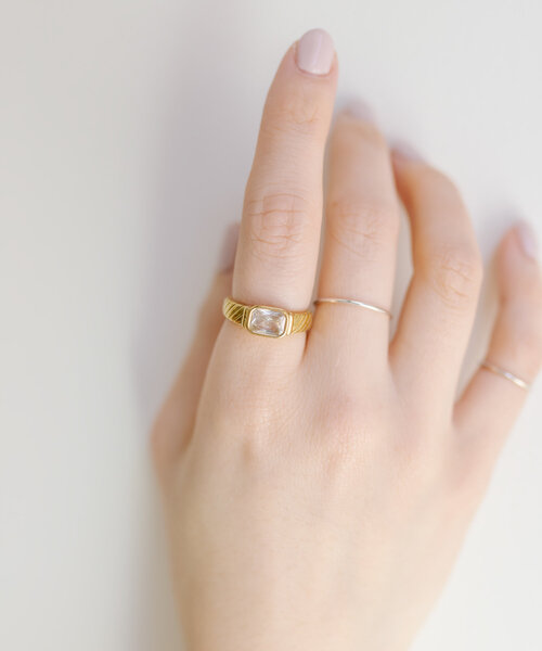 ear PAPILLONNER（イアパピヨネ）の「《インフルエンサーuchida企画》ステンレス/ジルコニアリング（リング・レディース・シルバー/ゴールド/ゴールド系その他/シルバー系その他・12）」の22枚目の写真