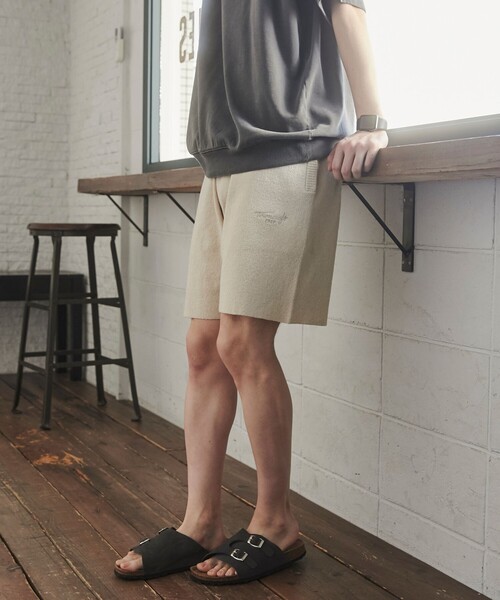 TOWNCRAFT(タウンクラフト)の「TOWNCRAFT(タウンクラフト)別注ループヤーンニットパンツ(WEB限定カラー/サイズ)(その他パンツ・メンズ・ネイビー/ダークブラウン/ブラック/オフホワイト・M/L/XL)」の2枚目の写真