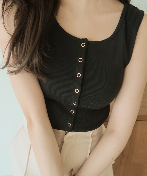 タンクトップ Bubbles - melt the lady zip up rib tops 4338 - Baby Rib Women's Tank Top – Los Angeles Apparel