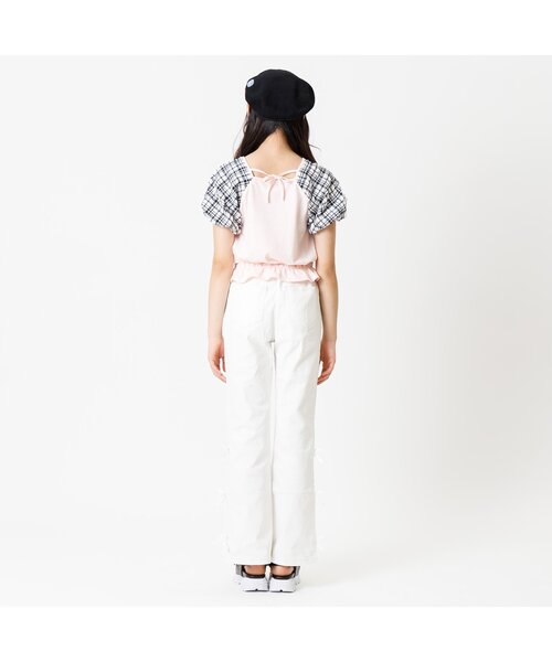 algy（アルジー）の「ワッペンサーモベレー（ハンチング/ベレー帽・キッズ・ブラック/サックスブルー・MEDIUM/SMALL）」の4枚目の写真