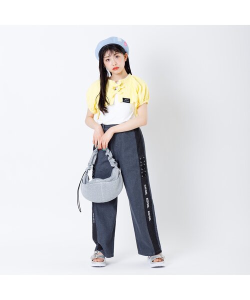 algy（アルジー）の「ワッペンサーモベレー（ハンチング/ベレー帽・キッズ・ブラック/サックスブルー・MEDIUM/SMALL）」の5枚目の写真