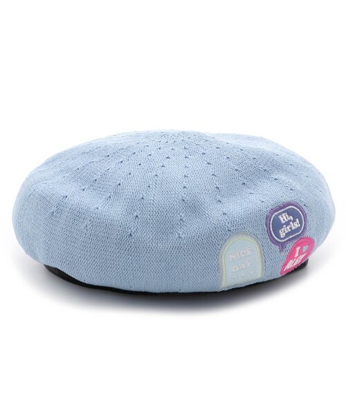 algy（アルジー）の「ワッペンサーモベレー（ハンチング/ベレー帽・キッズ・ブラック/サックスブルー・MEDIUM/SMALL）」の9枚目の写真