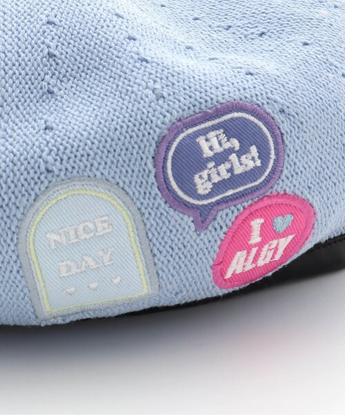 algy（アルジー）の「ワッペンサーモベレー（ハンチング/ベレー帽・キッズ・ブラック/サックスブルー・MEDIUM/SMALL）」の13枚目の写真