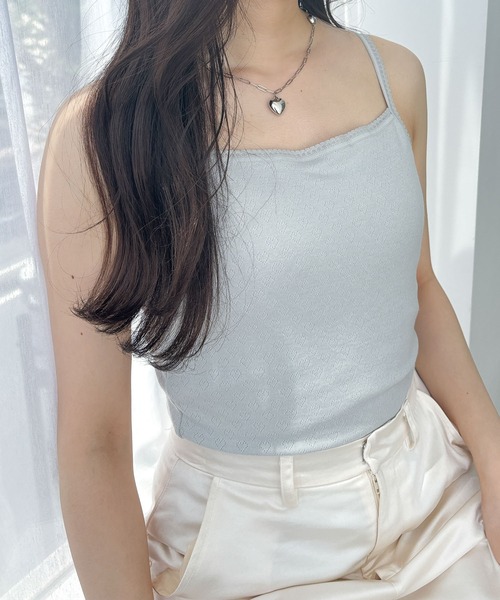 Heather（ヘザー）の「カップ付きハートモチーフキャミ　119471（キャミソール・レディース・アイボリー/グレー/ピンク・FREE）」の20枚目の写真