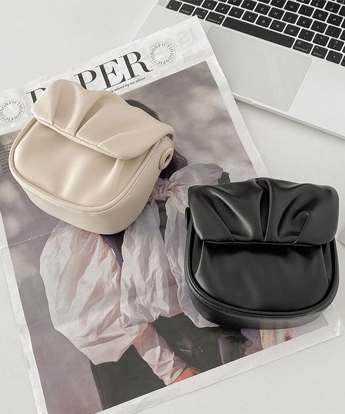 シャーリング レザー チェーン ミニ クロスバッグ（トートバッグ