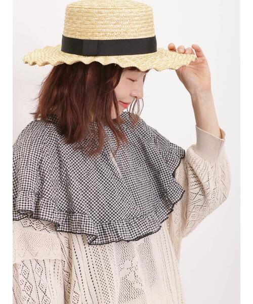 Samansa Mos2(サマンサ モスモス)の「ビッグカラー袖フリルブラウス(シャツ/ブラウス・レディース・オフホワイト/グリーン/ブラック・F)」の5枚目の写真