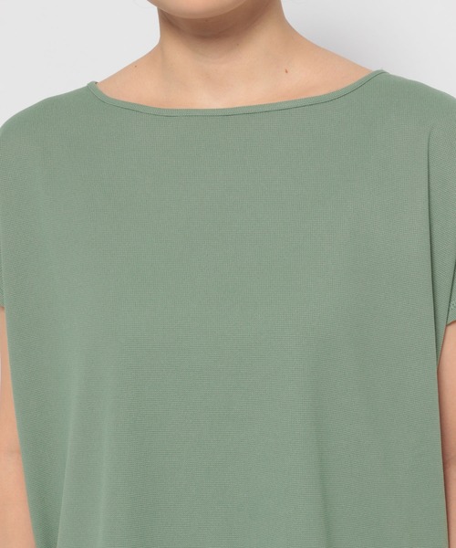 mysty woman（ミスティウーマン）の「ワッフルフレンチスリーブTシャツ　129886（Tシャツ/カットソー・レディース・アイボリー/ブラック/グリーン・FREE）」の19枚目の写真