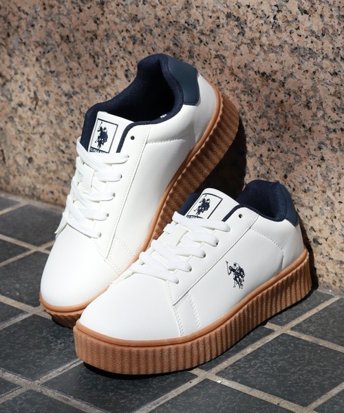 U.S. POLO ASSN.(ユーエスポロアッスン)の「【U.S. POLO ASSN./ユーエスポロアッスン】厚底ボリュームソール ワンポイント ローカットスニーカー(スニーカー・レディース・ホワイト/ブラック/ホワイト系その他/ブルー/ブラック×ホワイト・22.5cm/23.0cm/23.5cm/24.0cm/24.5cm/25.0cm/25.5cm/26.0cm/26.5cm/27.0cm/28.0cm/27.5cm)」の6枚目の写真