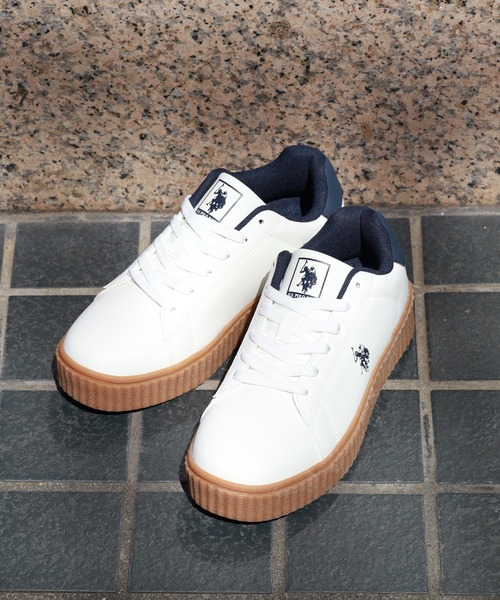 U.S. POLO ASSN.(ユーエスポロアッスン)の「【U.S. POLO ASSN./ユーエスポロアッスン】厚底ボリュームソール ワンポイント ローカットスニーカー(スニーカー・レディース・ホワイト/ブラック/ホワイト系その他/ブルー/ブラック×ホワイト・22.5cm/23.0cm/23.5cm/24.0cm/24.5cm/25.0cm/25.5cm/26.0cm/26.5cm/27.0cm/28.0cm/27.5cm)」の7枚目の写真