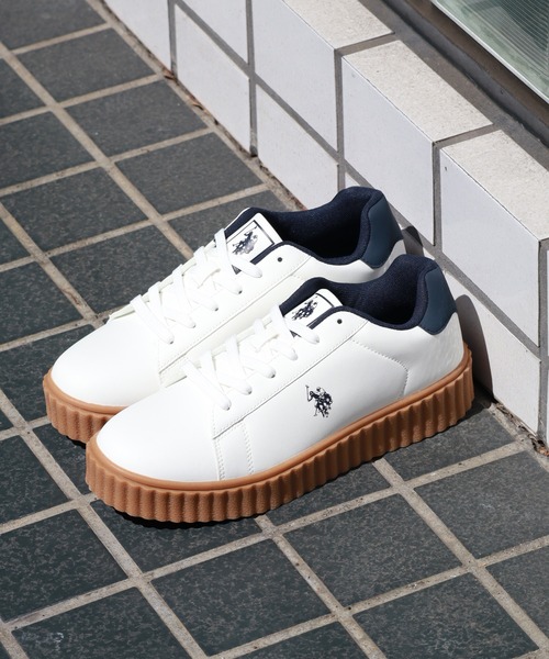 U.S. POLO ASSN.(ユーエスポロアッスン)の「【U.S. POLO ASSN./ユーエスポロアッスン】厚底ボリュームソール ワンポイント ローカットスニーカー(スニーカー・レディース・ホワイト/ブラック/ホワイト系その他/ブルー/ブラック×ホワイト・22.5cm/23.0cm/23.5cm/24.0cm/24.5cm/25.0cm/25.5cm/26.0cm/26.5cm/27.0cm/28.0cm/27.5cm)」の8枚目の写真