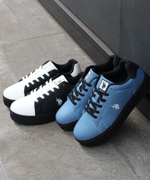 U.S. POLO ASSN.(ユーエスポロアッスン)の「【U.S. POLO ASSN./ユーエスポロアッスン】厚底ボリュームソール ワンポイント ローカットスニーカー(スニーカー・レディース・ホワイト/ブラック/ホワイト系その他/ブルー/ブラック×ホワイト・22.5cm/23.0cm/23.5cm/24.0cm/24.5cm/25.0cm/25.5cm/26.0cm/26.5cm/27.0cm/28.0cm/27.5cm)」の15枚目の写真