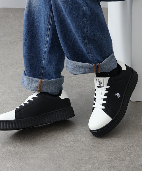 U.S. POLO ASSN.(ユーエスポロアッスン)の「【U.S. POLO ASSN./ユーエスポロアッスン】厚底ボリュームソール ワンポイント ローカットスニーカー(スニーカー・レディース・ホワイト/ブラック/ホワイト系その他/ブルー/ブラック×ホワイト・22.5cm/23.0cm/23.5cm/24.0cm/24.5cm/25.0cm/25.5cm/26.0cm/26.5cm/27.0cm/28.0cm/27.5cm)」の11枚目の写真