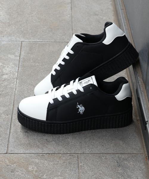 U.S. POLO ASSN.(ユーエスポロアッスン)の「【U.S. POLO ASSN./ユーエスポロアッスン】厚底ボリュームソール ワンポイント ローカットスニーカー(スニーカー・レディース・ホワイト/ブラック/ホワイト系その他/ブルー/ブラック×ホワイト・22.5cm/23.0cm/23.5cm/24.0cm/24.5cm/25.0cm/25.5cm/26.0cm/26.5cm/27.0cm/28.0cm/27.5cm)」の14枚目の写真