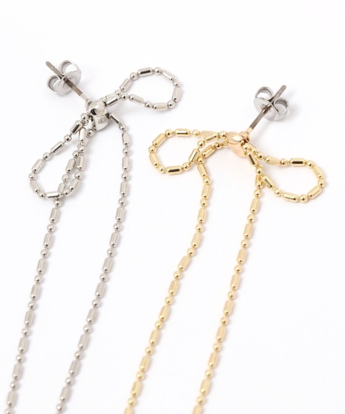 LAKOLE（ラコレ）の「ロングチェーンリボンピアス / 121340（ピアス（両耳用）・レディース・その他2/その他1・FREE）」の3枚目の写真