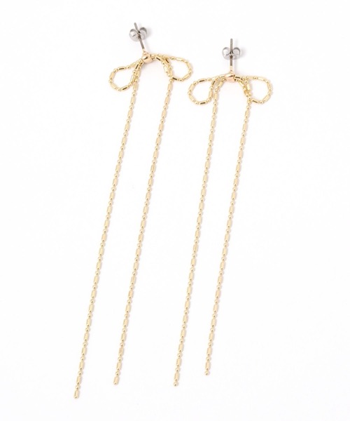 LAKOLE（ラコレ）の「ロングチェーンリボンピアス / 121340（ピアス（両耳用）・レディース・その他2/その他1・FREE）」の4枚目の写真