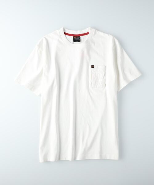 ALPHA_(アルファ)の「ALPHA(アルファ)胸ポケTシャツ(Tシャツ/カットソー・メンズ・ホワイト/ネイビー/ベージュ・L/XL/M)」の20枚目の写真