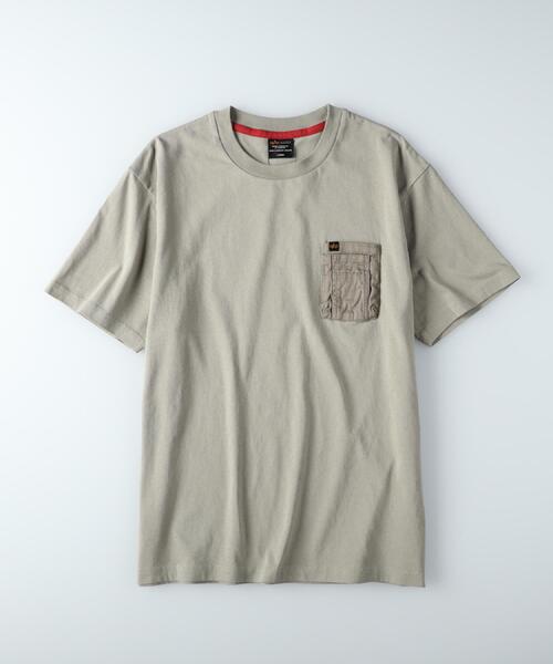 ALPHA_(アルファ)の「ALPHA(アルファ)胸ポケTシャツ(Tシャツ/カットソー・メンズ・ホワイト/ネイビー/ベージュ・L/XL/M)」の21枚目の写真