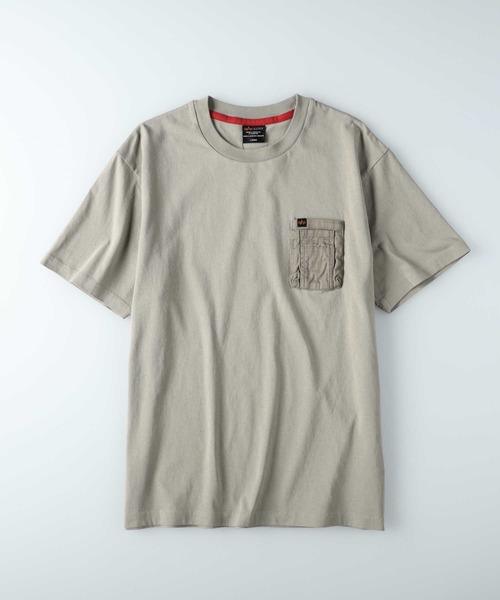 ALPHA_(アルファ)の「ALPHA(アルファ)胸ポケTシャツ(Tシャツ/カットソー・メンズ・ホワイト/ネイビー/ベージュ・L/XL/M)」の3枚目の写真